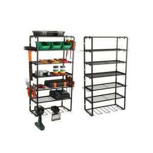 &Eacute;tag&egrave;re murale m&eacute;tallique pour outils &eacute;lectriques et outils, organiseur d'atelier 86 x 43 cm, 6 tablettes, &eacute;tag&egrave;re d'atelier - Neuf