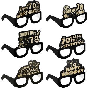 Lot De 6 Lunettes De Soleil En Papier Pour Décoration De Fête D'anniversaire,Accessoires De Photomaton-Fournitures Pour Fête D'anniversaire De Filles Et Femmes.[F166] - Neuf