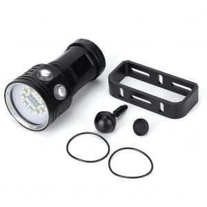 Lampe Torche Led De Plongée, Lampe De Poche D'extérieur Étanche Et Submersible, Haute Luminosité, Éclairage Sous-Marin De 80 M, Équipement De Camping Et De Randonnée, Aluminium A - Neuf