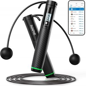 Corde &Agrave; Sauter Intelligente Avec Compteur,Corde &Agrave; Sauter Sans Fil R&eacute;glable,App Donn&eacute;es D'analyse,Corde A Sauter Fitness Homme Femmes Enfants,Crossfit &Eacute;quipement D'entra&icirc;nement.[K5] - Neuf