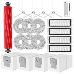Kit d'accessoires pour aspirateur robot Q : brosses lat&eacute;rales principales, tampons en tissu, filtres HEPA, sacs &agrave; poussi&egrave;re - Neuf