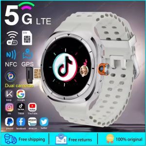 2025 Nouvelle Montre Intelligente 4G/5G Sim Complet Netcom Wifi Nfc Gps 32Gb Montres Pour Homme 32Gb Stockage Hd Caméra Smartwatch Pour Ios/Android.White. - Neuf
