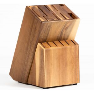 Vornixorsarlshopbloc Couteaux De Cuisine En Bois D'acacia | Range Couteaux De Cuisine | Porte Couteau Universel | Pieds Antid&eacute;rapants | Rangement Ustensiles Cuisine | Blocs Couteaux Vides Pour 15 Cou - Neuf