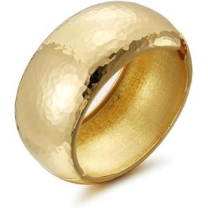 Eryi-Bracelets Martelés Larges Et Épais Pour Femmes Et Filles Délicats Et Minimalistes Plaqués Or Jaune 14 Carats Bracelets Ouverts Déclaration Unique Exagéré Tendance Cadeau De Bijoux - Neuf