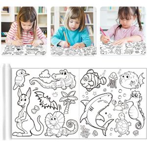 KALANKA-Rouleau de peinture pour enfants, rouleau de papier de peinture pour enfants, rouleau de dessin découpable, rouleau à colorier, rouleaux de graffiti, rouleau de papier de coloriage pour enfan - Neuf