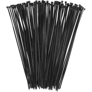 CHECARZHN--NO1-Lot De 100 Serre-Câbles En Nylon - 300 Mm X 3,6 Mm - Noir - Résistance À La Traction 12 Pouces - Multifonctions - Pour Le Jardinage, La Maison, Le Bureau, Le Garage - Neuf
