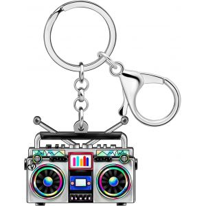 Kal-Acrylique Créatif 80s 90s Cassettes À Bande Porte-Clés Pour Femmes Filles Amateurs De Musique Bijoux Pour Clés De Voiture Charms - Neuf