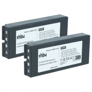 vhbw 2x Batterie compatible avec Danfoss IK3, IK4, T70/4, T70/8, T70/3 op&eacute;rateur t&eacute;l&eacute;commande industrielle (2000mAh, 4,8V, NiMH) - Neuf