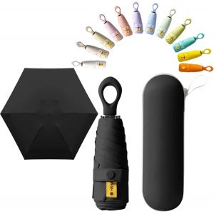 Mini Parapluie De Poche Pliant De Voyage Protection Uv Upf 50/Anti Tempete Ultra L&eacute;ger Et Femme R&eacute;sistant Aux Compact Portable Umbrella - Neuf