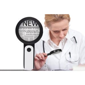 Loupe de poche 30X avec 18 LED pour la lecture et la d&eacute;ficience visuelle - Neuf