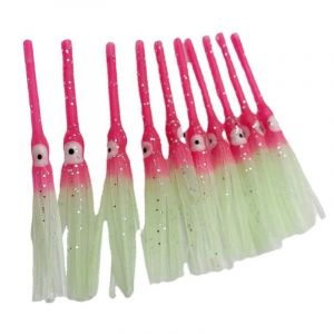 10pcs / Set 8.5cm / 1g Lumineux Calmar Bait Longue Bouche R&eacute;aliste R&eacute;sistant &Agrave; La Rouille Jupe App&acirc;t P&ecirc;che Tackle-10 Pcs - Neuf