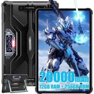 OUKITEL RT8 Tablette Tactile Android 14-12GO+256GO 20000mAh 11" FHD+ 48MP+32MP Cam&iquest;&iquest;ra Dual SIM 4G IP68/IP69K/OTG/NFC/500Nit Noir - Neuf