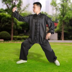 Uniformes De Tai Chi Traditionnels Chinois Unisexes, Uniformes De Kung Fu, Vetements Wing Chun (Noir S) - Neuf