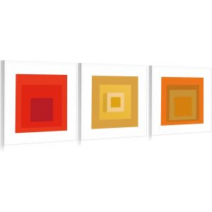 Eryi-Lot De 3 Impressions Sur Toile Murale Moderne Pour Mur, Chambre À Coucher, Salon, Table, Beau Cadeau, Encadré, 30 X 30 Cm (Bloc De Couleur) - Neuf