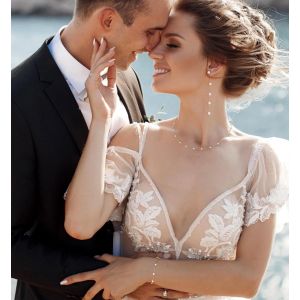 Collier Perles Femme Boucles D'oreilles Perles Bracelet Ensemble Bijoux Ensemble Bijoux Perles Plaqu&eacute; Or 14k Collier R&eacute;glable Bracelet Perles Ensembles Bijoux Mariage Femme - Neuf