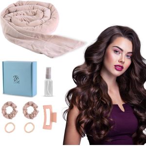 KAL-Puressense Beauty Bigoudis De Nuit Pour Boucles Sans Chaleur U2013 Heatless Curls Band U2013 Kit De Nouilles Pour Cheveux Sans Chaleur Overnight Curls & Blowout Hair U2013 Ruban À Friser Pour - Neuf