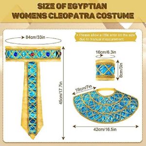 4 Pièces Accessoires De Costume Égyptien Pour Femmes Inclus Princesse Égyptienne Bandeau Serpent Casque Eg - Neuf