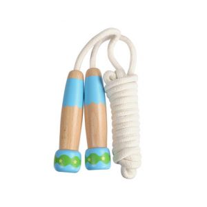 Corde &Agrave; Sauter Ergonomique Color&eacute;e Pour Enfants - Sans Enchev&ecirc;trement Avec Poign&eacute;es En Bois, Longueur R&eacute;glable, Parfaite Pour Le Jeu Actif ! - Neuf