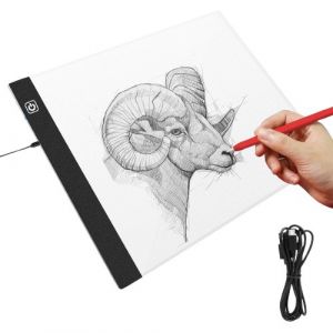 Tablette Lumineuse A4, Led Table Lumineuse Dessin Luminosit&eacute; R&eacute;glable, Planche &Agrave; Dessin Avec C&acirc;ble Usb Portabilit&eacute; Dessin Lumineuse Pad A4 Pour Broderie Diamant Esquisser Animation - Neuf