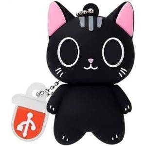 Cl&eacute; USB 64 Go, Clef USB 2.0 Cl&eacute; &agrave; Molette Flash Drive Stockage Disque M&eacute;moire Stick Forme de Chat de Dessin Anim&eacute; pour Le Stockage et la Sauvegarde - Neuf