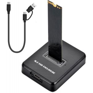 Station d'accueil M.2 NVMe & SATA - Adaptateur USB NVMe 10 Gbps pour cl&eacute; M-Key B+M - USB 3.1 Gen2 - Double protocole M2 - Bo&icirc;tier SSD pour SSD 2230 2242 2260 2280 SSD - Neuf