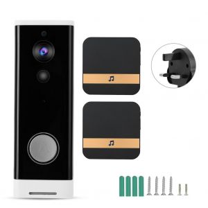 Sonnette video intelligente sans fil 720p HD, interphone infrarouge (WIFI + 2Dingdong UK) - Neuf