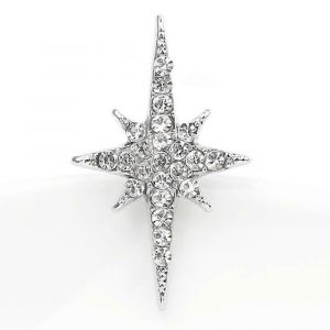 Étoile Éblouissante Étoile À Quatre Branches Broche Bling Noël Catholique Chrétien Croix Broche Femme Homme Halloween Simple Bijoux Cadeau - Neuf