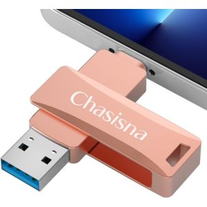KALANKA-Cle USB Phone Stockage 128 Go,3 en 1 Clé USB avec connecteurs Phone,Transfert de Photos et vidéos, Compatible avec Phone, Pad, Android et PC. - Neuf