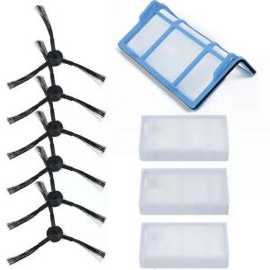 1 jeu de filtres à mailles de préfiltre brosses latérales pour accessoires de remplacement d'aspirateur Medion MD 18500 / 18600 / MD18501 / MD16192 - Neuf