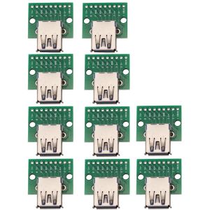 KALANKA-USB3.0 Connecteur de type A vers DIP Adaptateur Module convertisseur 2,54 mm 9 broches Carte de dérivation Pour alimentation DIY (pièces) - Neuf