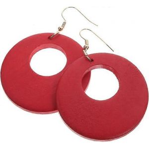 1 Paire De Boucles D'oreilles Rondes,Boucles D'oreilles Mode,Boucle D'oreille Crochet,Boucle D'oreille Goutte En Bois,Boucle D'oreille Cercle Pour Femme,Boucles D'oreilles,Cadeau De Bijoux Festival,Bo - Neuf