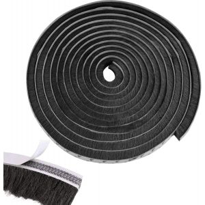 Joint À Brosse Autocollant, 6 M, Brosse Anti-Insectes, Brosse D'étanchéité Pour Volets Roulants, Porte, Fenêtre, Porte Coulissante, Armoire, Moustiquaire (Noir) - Neuf