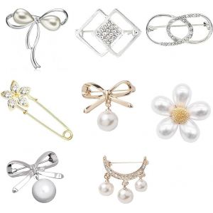 Kjdal-Broche Bowknot Broche Perle Bowknot Artificielle - Neuf