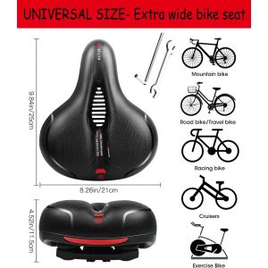 Subzonal-Selle Velo Ultra Confortable, Selle De Vélo Gel Ergonomique, Avec Boule D'amortisseur À Double Ressort, Accessoire Velo Pour Homme Femme Bicyclette Vtt, Vélo De Route, Vélos De Montagne Plia - Neuf