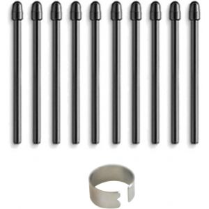 Lot de 10 pointes de rechange pour stylet Wacom Pro Pen 2-Compatibles avec les stylets Slim Classic 3D-Noir-Pour Cintiq Pro DTH1320/1620/2421/3221 Intuos Pro PTH460/660/860 et Mobile - Neuf