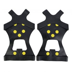 Une Paire De PoignéEs AntidéRapantes à 10 Clous Pour L'extéRieur, Couvre-Chaussures De Camping, Pour Glace Et Neige (L) - Neuf