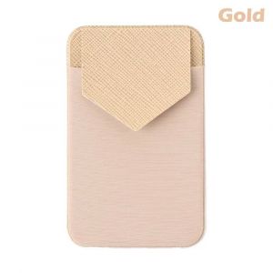 Porte-cartes de t&eacute;l&eacute;phone en silicone,&eacute;tui portefeuille,porte-cartes de cr&eacute;dit,poche pour presque tous les t&eacute;l&eacute;phones portables--F-gold - Neuf