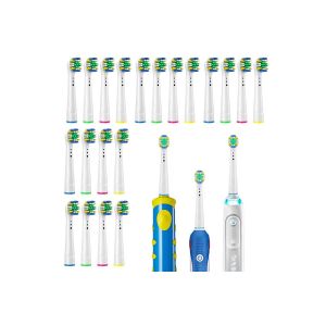 20 T&ecirc;tes De Brosse De Rechange Pour Brosses &Agrave; Dents &Eacute;lectriques Oral-B, Mod&egrave;les D100 Et Autres - Neuf