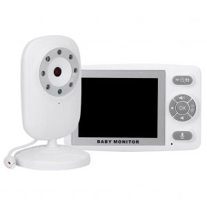 Camera de surveillance sans fil avec ecran LCD de 3,5 pouces, vision nocturne infrarouge, communication bidirectionnelle, AC 100-240 V - Neuf