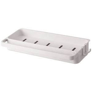 Évier De Cuisine En Éponge Titulaire, Auto-Adhésif Abs Savon De Stockage, Multifonction Égouttoir Avec 2 Crochets Et Une Serviette Étagère - Neuf