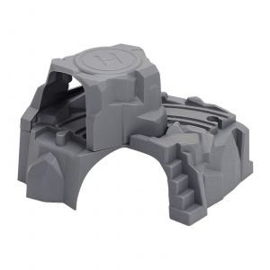 Circuit de train en bois a double tunnel gris plastique ACCS Tunnel Track Train Slot Jouet de chemin de fer en bois Construction - Neuf