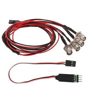 Kit de 4 lumi&egrave;res LED 2 Blanc 2 Rouge avec lampe CH3 Panneau de commande pour 1/10 1/8 Axial SCX10 TRX4 D90 HPI RC - Neuf