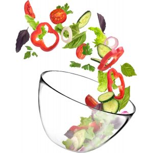 Loranka-Saladier En Verre Ovale De 17 Cm - Bol Profond En Verre Pour Bonbons, Fruits, Salade, Dessert, Salade - Neuf