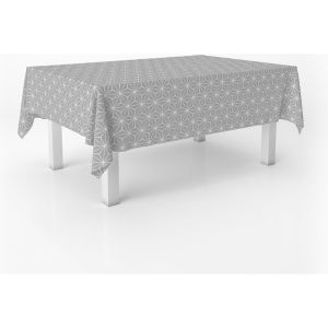 Nappe En Toile Cirée Ronde Taille 140 Ronde - Style, Durabilité Et Facile D'entretien Pour Votre Table - Nappe En Toile Cirée Anti-Taches Et Imperméable Polygon Gris - Neuf
