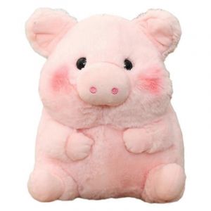 Lapin Pingouin Singe Vache &Eacute;l&eacute;phant Assis Gros Animal Poup&eacute;e Peluche Jouet For&ecirc;t Poup&eacute;e-cochon rose - Neuf