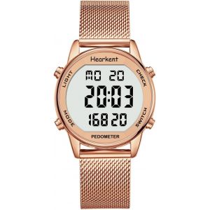 Kyaoayo-Montre Podomètre Pour Femme, Montre De Suivi De Fitness Pour Personnes Âgées, Pas De Bluetooth Ni D'application, Montre Numérique Avec Podomètre, Compteur De Ies, Étanche À 30 M, Montre De Sp - Neuf