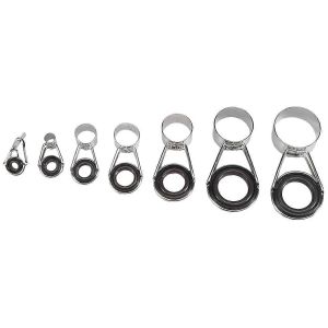 7pcs Canne À Pêche Guides Pointe 7 Tailles Pointe Télescopique Réparation Ligne Anneaux - Neuf