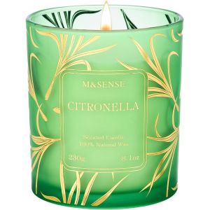 Bougies Parfumées Citronnelle - Bougies en Soja Non Toxiques 230g 42h, Cadeau Anniversaire Maman pour Salle de Bain, Bougies parfumées d'intérieur - Neuf