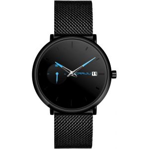 Montre &Agrave; Quartz Pour Homme Gar&ccedil;on,Montre Bracelet D'affaires,Avec Calendrier,Montre &Eacute;tudiante,Montre D'alliage,Miroir En Verre Min&eacute;ral,Bracelet En Acier Inoxydable - Neuf