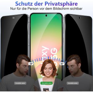 Trahoo-Verre Trempé Pour Samsung Galaxy A56 5g Anti-Espion, 2 Pièces Privacy Protection Écran Et 2 Pièces Caméra Arrière Protecteur Pour Samsung A 56 5g, 9h Dureté Anti-Spy Film - Neuf